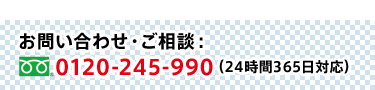 お問い合わせ・ご相談 0120-245-990(24時間365日対応)